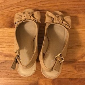 CL by Laundry Cork Nude Wedges